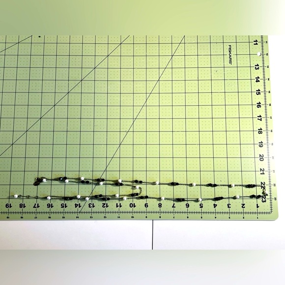 White House Black Market double strand long beaded & silver necklace adjustable - Picture 4 of 5